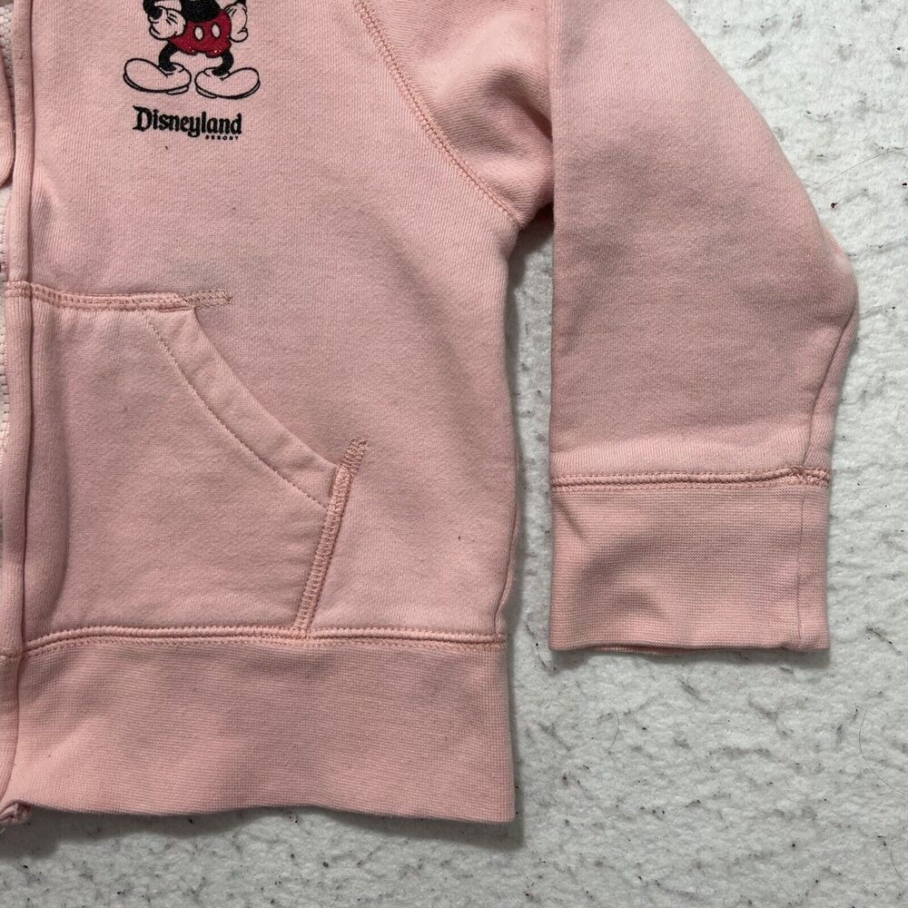 Disney Parks Girl's Small Full Zip Pink Mickey Mouse Sequin Fleece Hoodie - Picture 5 of 11